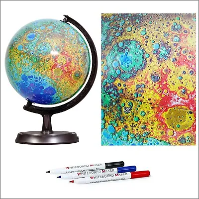 Mapsoft Guide Topography Blank Moon Globe No Labels 24cm/9.5″ MT2-24 • $70
