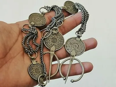 Very Old Antique Silver Moroccan Berber Amulet Brooch Ethnic Tribal North Africa • $499.99