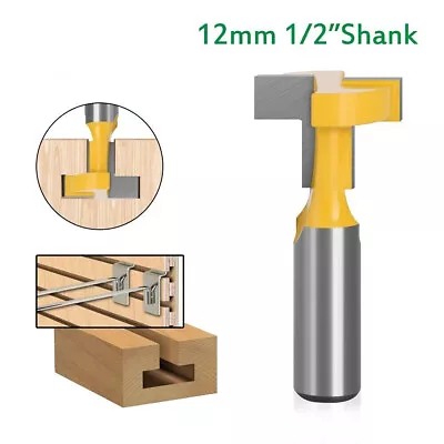 1/2  12MM Shank T-Slot Handle Router Bit For Wood Milling Cutter Woodworking  • $12.99