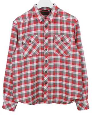 MAMMUT  Shirt Men's LARGE Flannel Button Up Spread Neck Plaid • £35.99