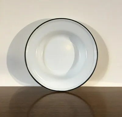 CROW CANYON/Falcon Enamel Side/salad Plate BLACK RIM VERY RARE Lightly Used 1/25 • £6