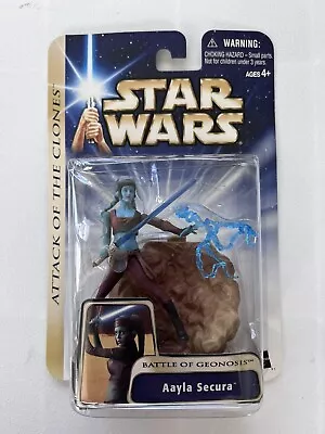 Star Wars-Attack Of The Clones: Aayla Secura Battle Of Geonosis Hasbro 2003 • $5.99