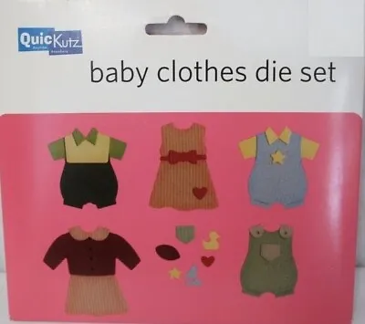 QuicKutz Baby Clothes Die Set - Seven  2 X 2 Inch Cutting Dies Nursery  QKDS-03 • £12.95