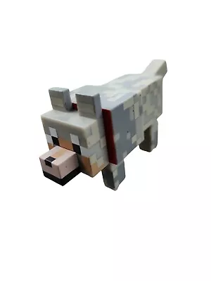 Minecraft TAMED WOLF DOG Action Figure Toy 2013 Jazwares Mojang Red Collar • $5.40