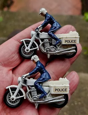 Two 1970s Lesney Matchbox Honda 750 Police Rider & Motorcycle • £4.35