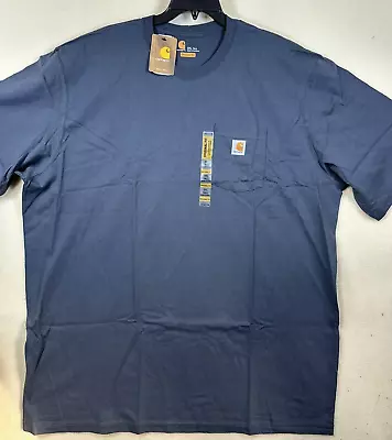 Carhartt Original Fit Pocket T-Shirt Blue Short Sleeve K87BLS Mens Size 3XLT • $17.99