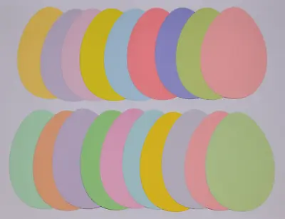 40 Easter Eggs Card Shapes Plain Mixed Colours Craft Making Scrapbooking 3.2 Cm • £2.15