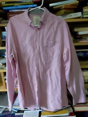 £10 • Buy Men's Shirt Atlantic Bay M Medium Chest 38-41  Pink 100% Cotton Long  Sleeve