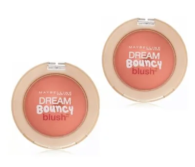 Lot Of 2! MAYBELLINE Dream Bouncy Blush Candy Coral #30 New! Color Mix! - Deal! • $9.95