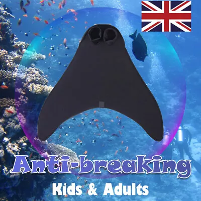 Kids Adult Mermaid Tail Fin Monofin Swimming Flipper Diving Swimmable Tails Fins • £10.99