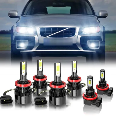 For Volvo S80 XC70 2008-2013 Cool White LED Headlight High/Low+Fog Light Bulbs • $28.49