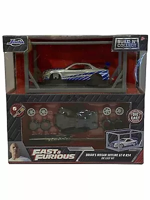 Jada - Fast And Furious- Brians Nissan Skyline GTR R34 - Build N Collect - 31288 • £22.99