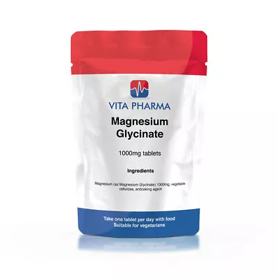 Magnesium Glycinate 1000mg Tablets VITAPHARMA • £5.99