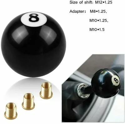 8 Eight Pool Billiard Ball Custom Gear Shifter Shift Knob Car Lever Black Truck • $14.72