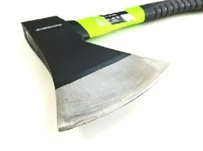 800g HAND AXE WITH GREEN FIBREGLASS HANDLE LOG CHOPPER • £10.35