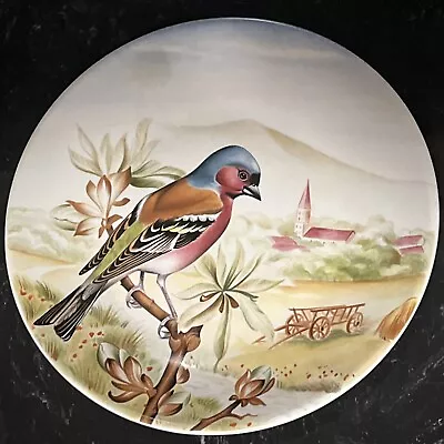 Vintage Majolica Hand Painted Bird Plates Set Of 4  Sarreguemines France • $19