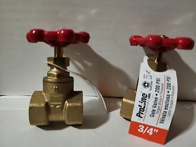 Proline Series 3/4 In Gate Valve 200 Psi 100-404NL Set Of 2 • $20