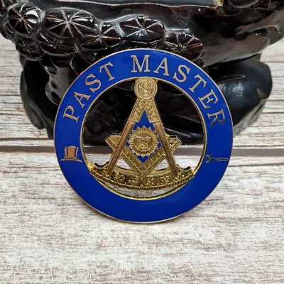 Masonic Car Emblem  PAST MASTER  Badge Mason Freemason Size 3''  Accessories • $7.99