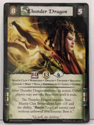 L5R AEG Seeds Of Decay Thunder Dragon EXP 2 (Legend Of The Five Rings) RARE! • $1.99