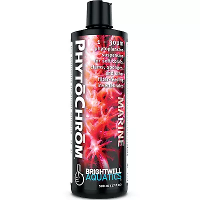 Brightwell Aquatics PhytoChrom 500mL Phytoplankton For Soft Corals Clams Sponges • £25.06