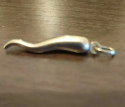 £55 • Buy HORN OF PLENTY 10ct Yellow 10ct Vintage GOLD PENDANT ~ 28x5mm 1980s 