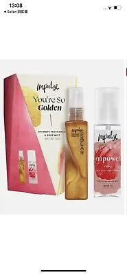 Impulse You’ Re So Golden Gift Set  150ml Mist Empower & Shimmer Solar 100 Ml • £11.88