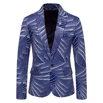 Gents Work Blazer Jacket Men Business Casual Button Slim Fit Dress Suit Coat Top • $38.99