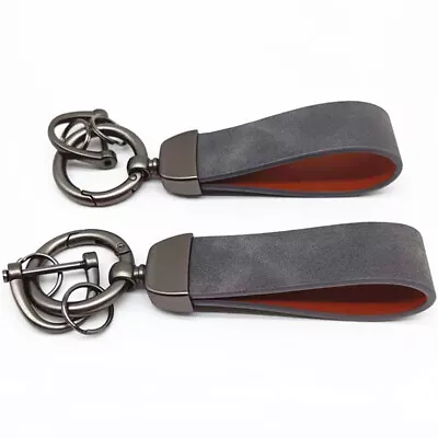 Car Keyring Keychain Metal Leather Key Chain Ring Motorcycle Keyring Accessories • $19.56