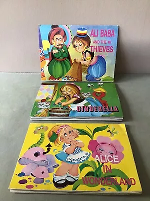 £14.99 • Buy Vintage 1981 Brown Watson Mini Panorama Pop Up Books–cinderella,ali Baba,alice 