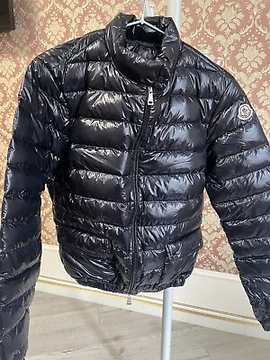 Pre-owned Moncler Blue Short Down Jacket Lans For Women Size:2 • $350