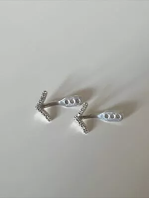 Pandora Silver Cubic Zirconia Arrow Earring Backs • £15