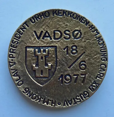 Immigrant Monument Unveiling 1977 Vadsø Norway Medal Medaille • $24