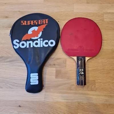 Lion Super Fine Table Tennis Bat Super 5-ply Championship Sondico Case • £12.99