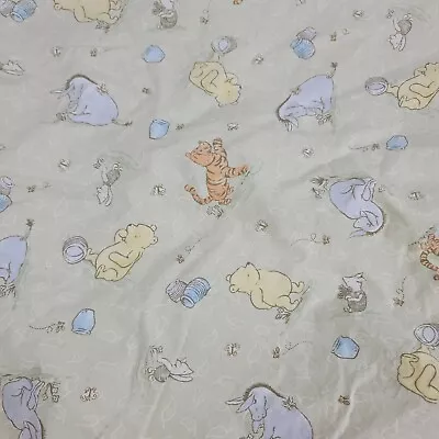 Classic Disney Winnie-The-Pooh Green Fitted Crib Sheet Pooh Piglet Eeyore • $25.49