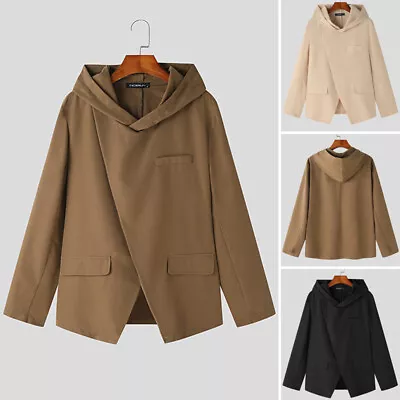 Fashion Mens Hoody Hoodies Tops Coat Casual Loose Jacket Outwear Overcoat Plus • $29.05