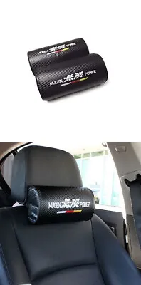 2x Car Seat Neck Rest Pillow Headrest Cushion Mugen Carbon For Honda • $48.99