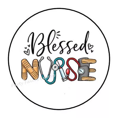 30 Blessed Nurse Envelope Seals Labels Party Favors Stickers 1.5   • $1.95