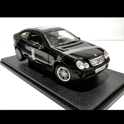 2000 - 2007 Mercedes Benz C Class Sports Coupé Kompressor Black 1/18 Welly HTF • $65