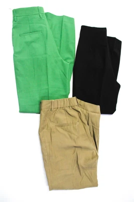 $34.99 • Buy Zara Women's High Waist Flat Front Straight Leg Dress Pant Green Size S Lot 3