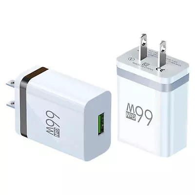 USB Charger Block 66W Fast Charging Wall Power Plug Adapter US  Phone Charger • $8.80