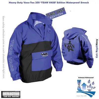 Vass-Tex Team Vass Heavy Duty Navy Smock / Waterproof Windproof / All Sizes • £99.98