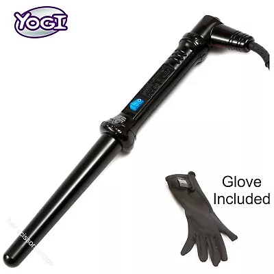 Yogi Black Hair Curling Wand Tourmaline & Ceramic + Glove • £39.95