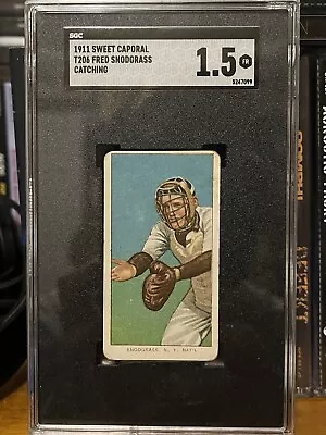 1911 T-206 Sweet Caporal Fred Snodgrass (Catching) Graded SGC 1.5 • $35.99