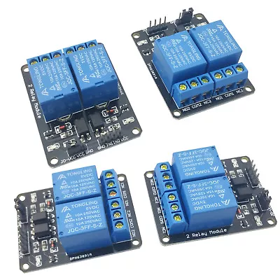 4pcs 5V Dual Channel 2 Relay Module Arduino Relays Switch 110V 115V 120V 220V US • $14.99