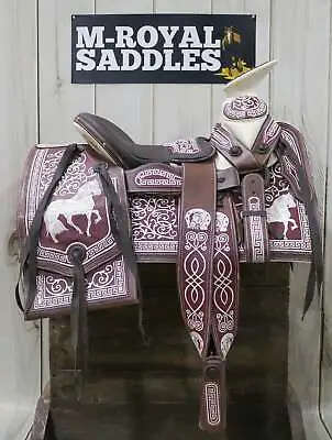 15  Charro  Caballo  Mexican Saddle Montura Embroidered • $812
