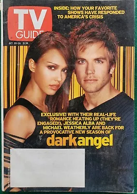 TV Guide - October 2001 Dark Angel Michael Weatherly Jessica Alba • $3.49