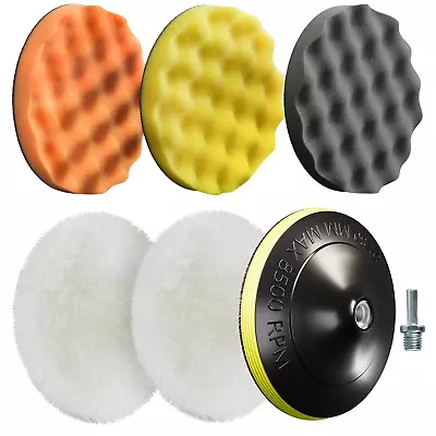 TOOVEM 7 Inch Buffing And Polishing Pad Kit 5PCS 178mm Face For 7 Inch Backing • $34.35