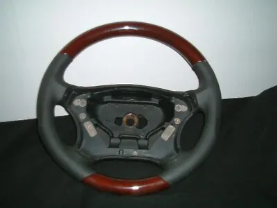 00'-07' M-Benz W203 C-Class Walnut Wood Leather Steering Wheel Lorinser Look • $318