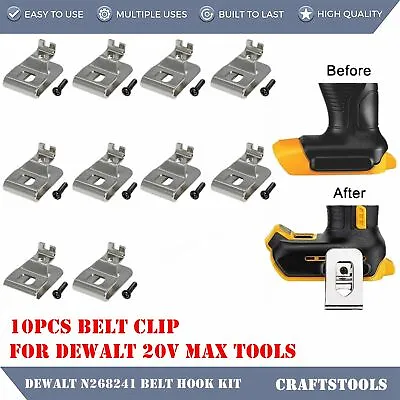 10PCS Replacement Belt Clip Hook For Dewalt N268241 Fit For 20V Max Tools DCD980 • $11.25