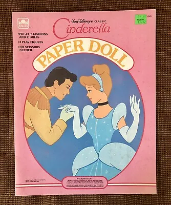 Vtg Golden Cinderella Paper Doll 1989 Never Used Disney • $10